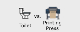 Head to Head: Toilet v. The Printing Press battle to make the Bracket!